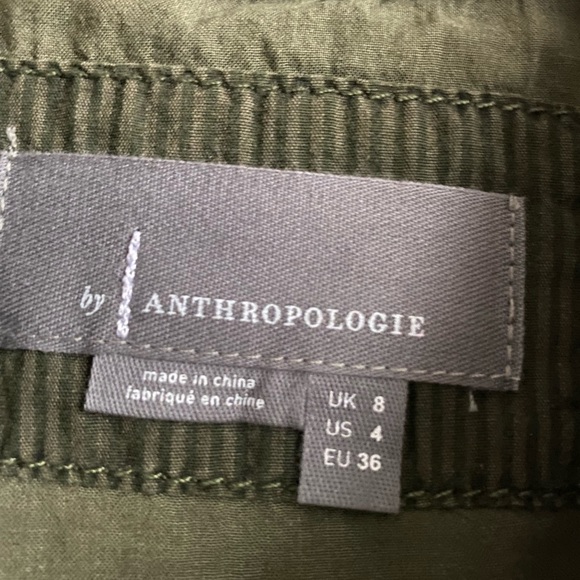 Anthropologie Army Green Denim Top - Picture 4 of 6